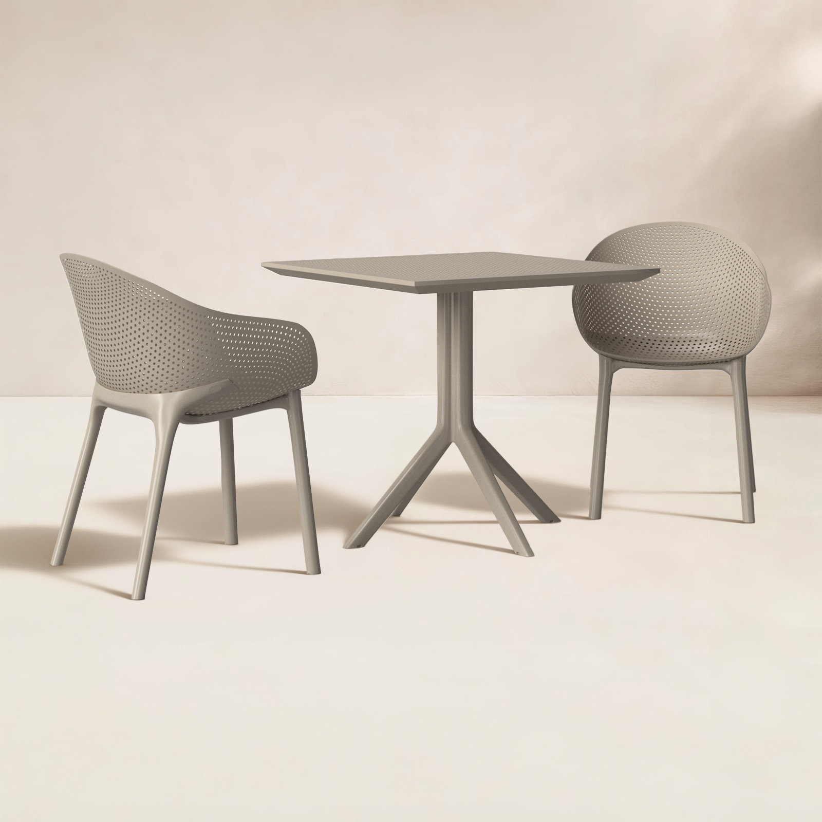 Farrah 32" Patio Bistro Set, Taupe