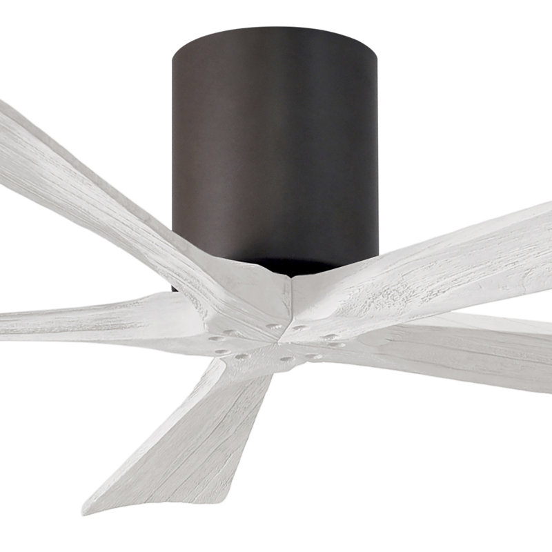 Ventilateur à pales encastré 5 pales Irene, Bronze texturé, Blanc mat, 52"