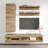 Lollis 63" Modern Floating Wall Mounted Entertainment Center with 16-Color LED Lighting, High Gloss Finish-203042140