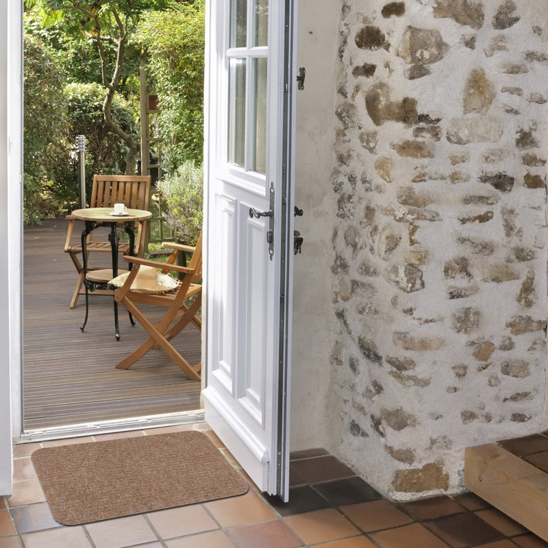 Revilla Solid Color Doormat, Beige