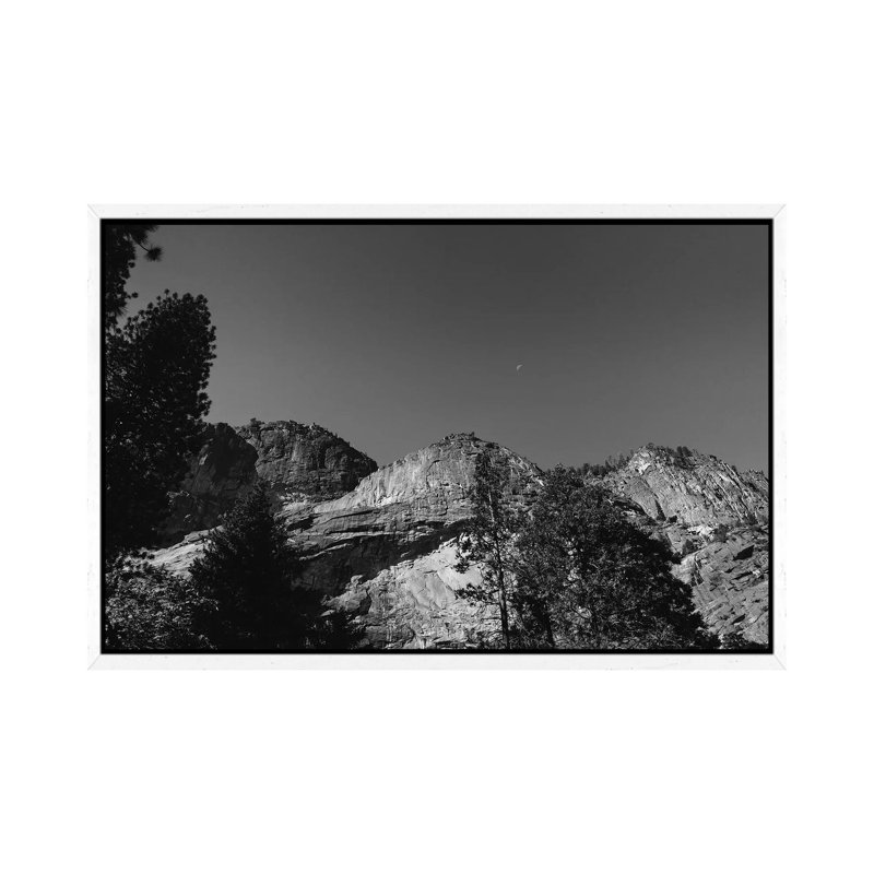 Yosemite Moon by Bethany Young - Print on Canvas, White Framed, 45.72cm H x 66.04cm W x 3.81cm D