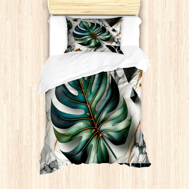 Monstera Duvet Cover, Twin Duvet Cover + 1 Standard Shams