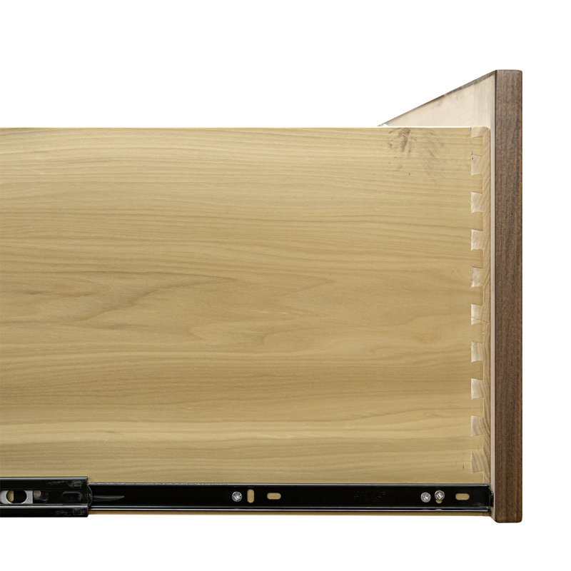 36'' Wide 3 -Drawer Solid Wood File Cabinet, Dark Brown