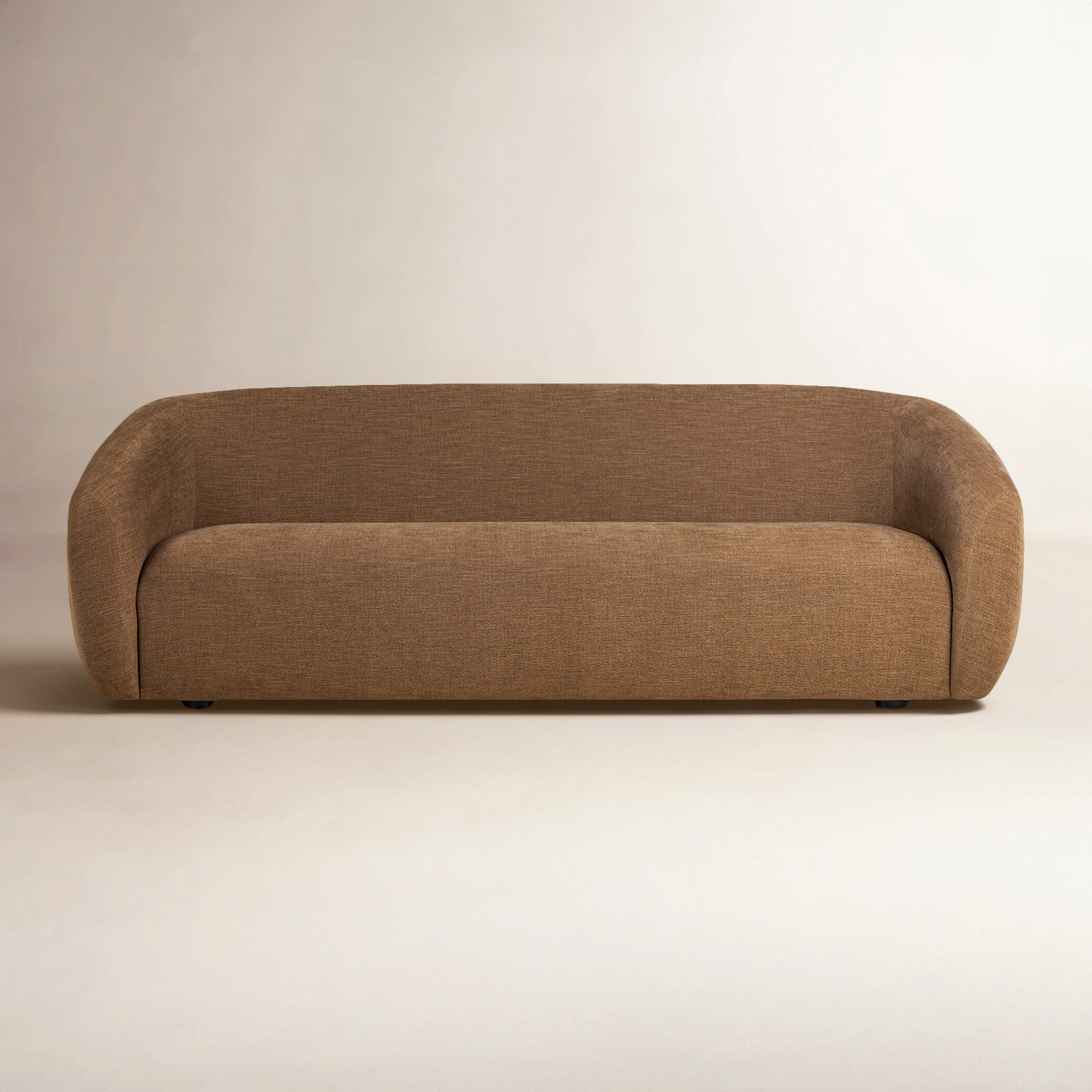 100'' Upholstered Sofa, Laughlin Ochre 97% Polyester/3% Flax/Linen