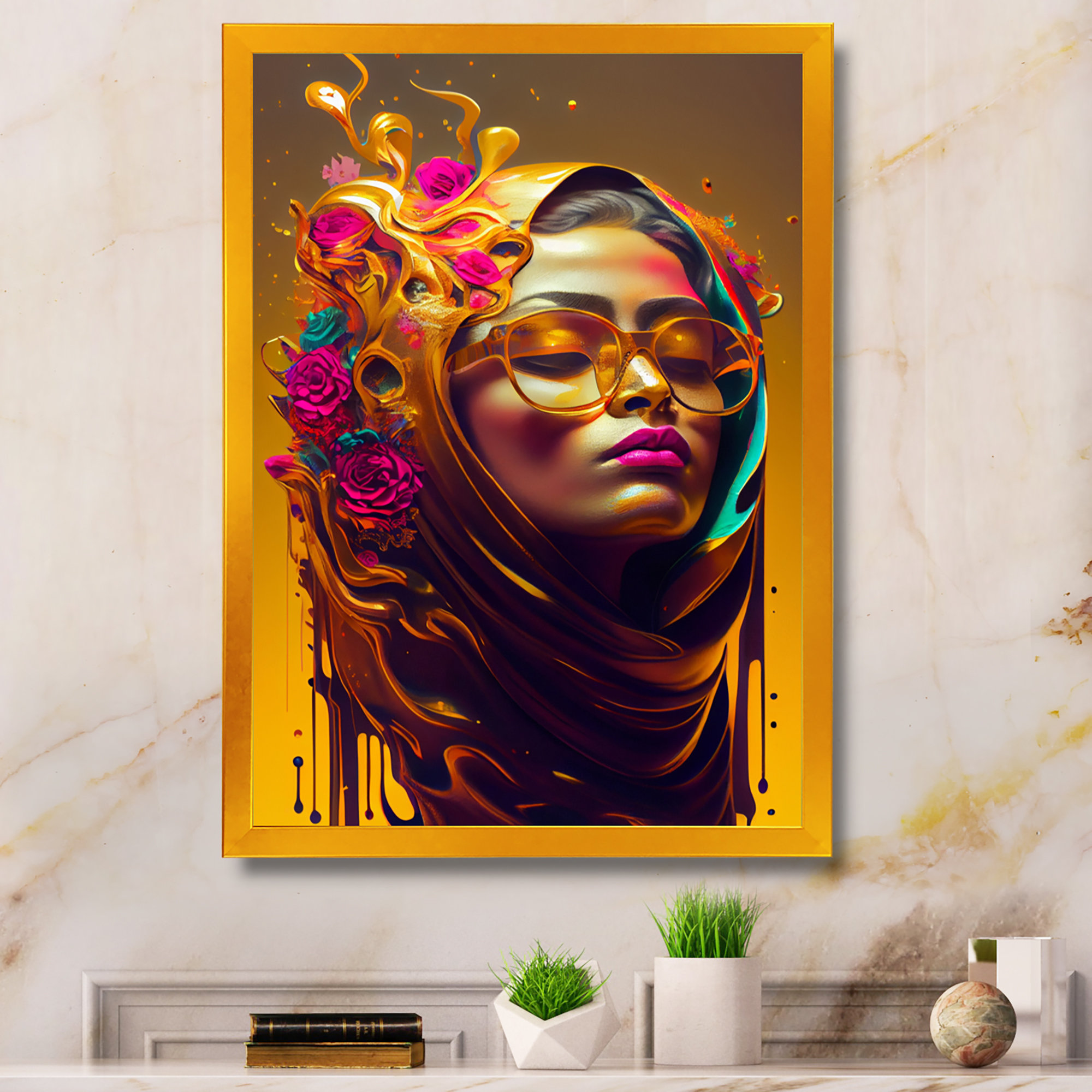 Mercer41 African American Black Art Afro Girl Painting Print On Wrapped  Canvas Wall Art Set On Canvas 3 Pieces Print & Reviews