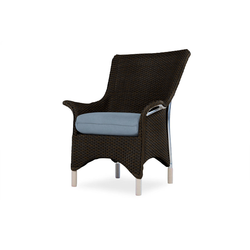 Mandalay Outdoor Dining Armchair, Demo Stone, Mink