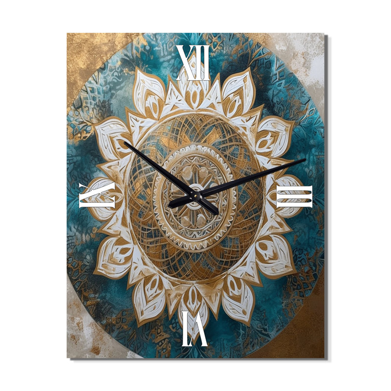Horloge murale Jalexy - Boho Mandala, H 28 po x l 12 po
