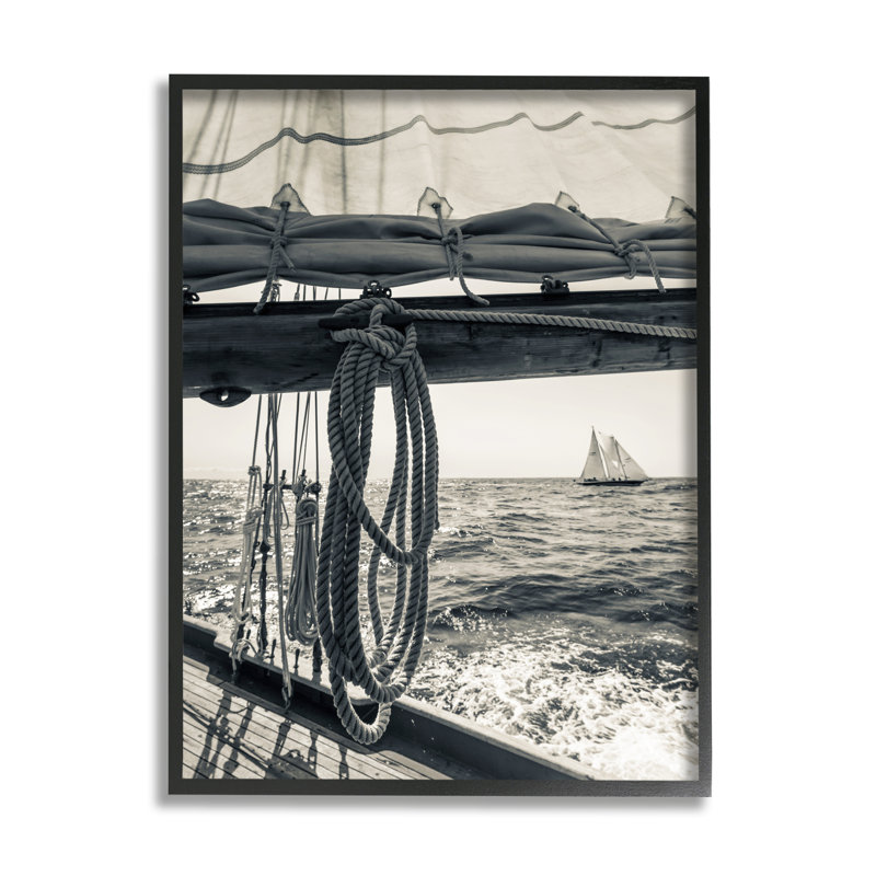 «Ocean Sail Tie Line» par Danita Delimont - photographie, H 30 po x l 24 po, Giclée encadrée noir minuit