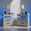 Ensemble de lit plateforme tapissier Diamond-1182333854-1182333794
