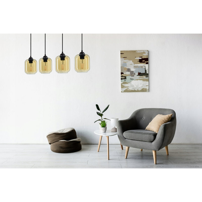 Salas 4 - Light Kitchen Island Pendant, Honey