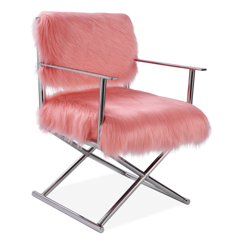 Upholstered Armchair, Pink