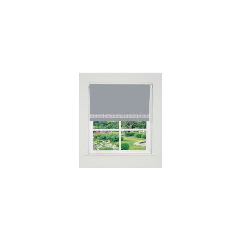 Semi Sheer Roller Blind, Light Grey, 100cm W x 165cm L