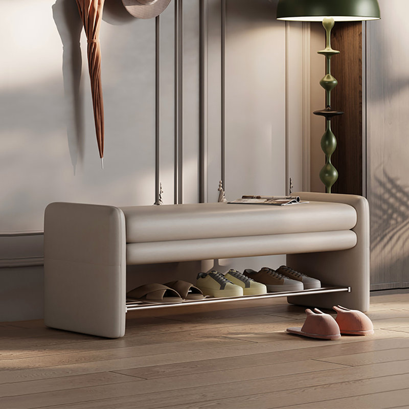 Tabouret à langer avec rangement 39,4 po, Beige