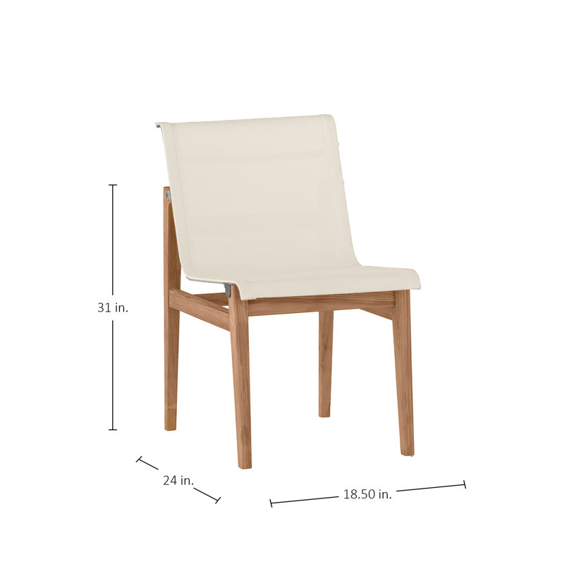 Coast Patio Dining Side Chair, Canvas Sling