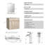 Ensemble de meuble-lavabo mural simple 24 po avec Miroir Kleban-317476738-317476736