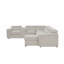 Canapé modulaire inclinable électrique en bois beige Harvey-1442891842