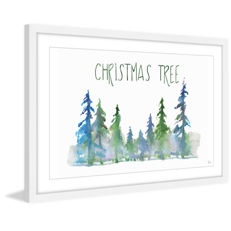 « christmas tree paradise », reproduction d’art encadrée, l 18 po x H 12 po x P 1,5 po