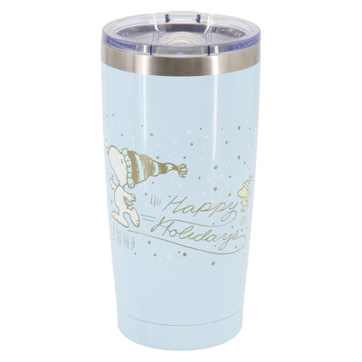 Gobelet de voyage en acier inoxydable 20 oz avec couvercle transparent Peanuts