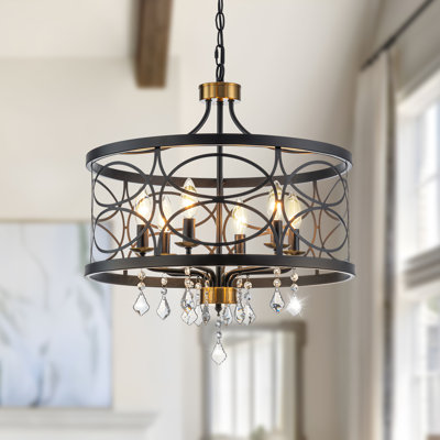 6 Light Drum Lantern Chandelier