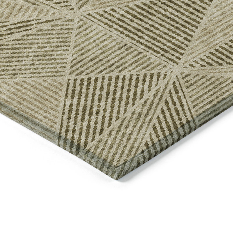 Itzayana Washable Geometric Indoor / Outdoor Rug, Rectangle 9' x 12'