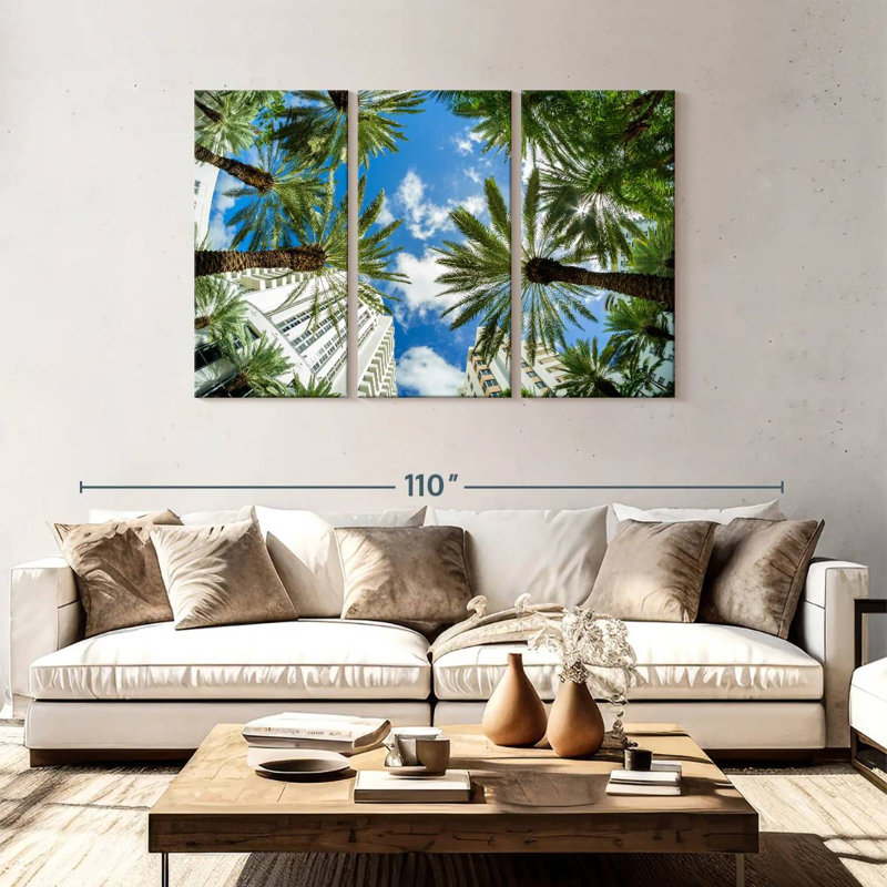 Under Miami Palms, 48" H x 74" W