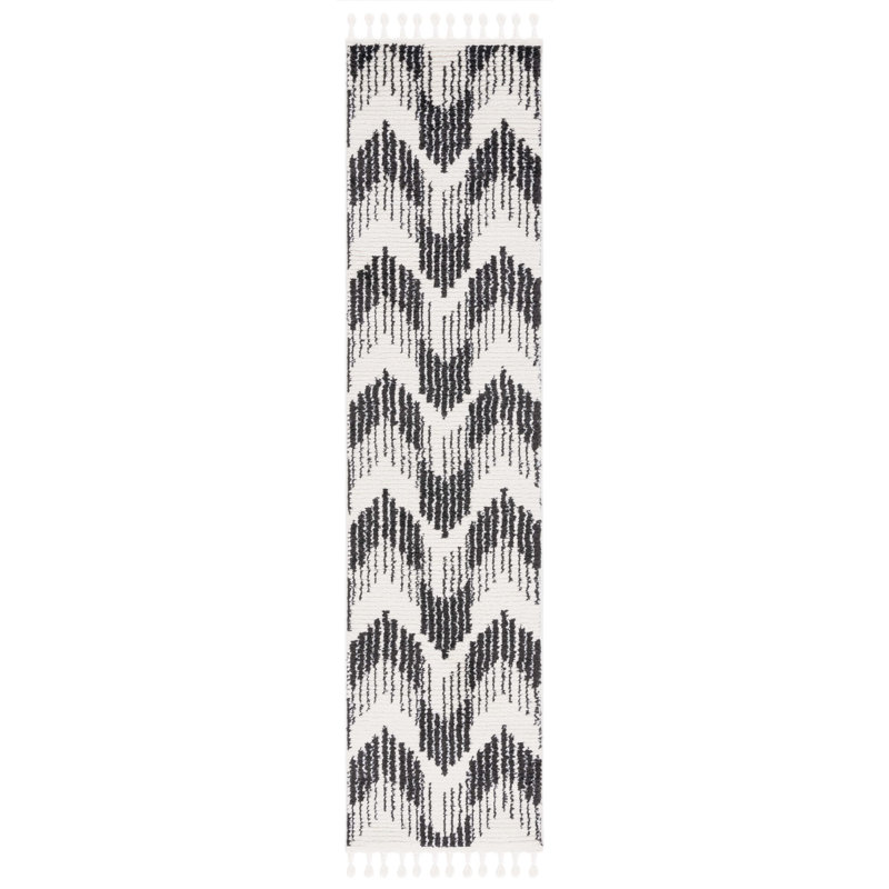 Tapis à chevrons performance Emmariah, Tapis de couloir 2 pi 2 po x 9 pi