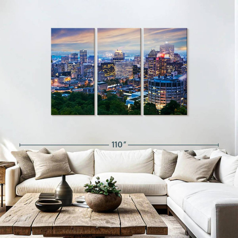 Aime Montréal City Lights, H 48 po x l 74 po