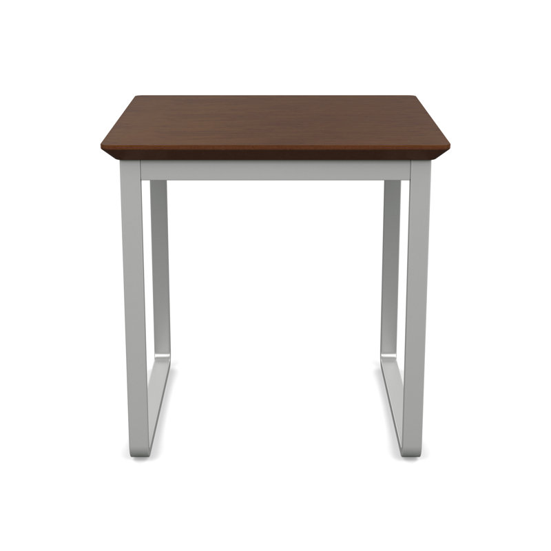 Plateau en stratifié haute pression 20 po x 20 po Gansett, Noyer cacao, Argent