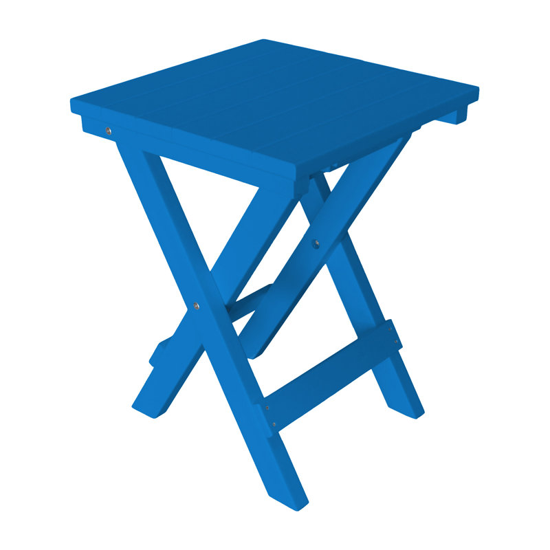 Cowie Square Folding Outdoor Bistro Table , 21'' in. W 21'' in. D, Blue