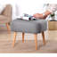 Siège-pouf élégant, gris, 19,7 po x 16,9 po x 16,5 po | Housse 50% coton / 50% lin, éponge orthopédique 35 pouces, 2.0 pouces, pieds en bois robustes | Parfait pour les décors bohémiens, scandinaves et d'hôtel-1061523084