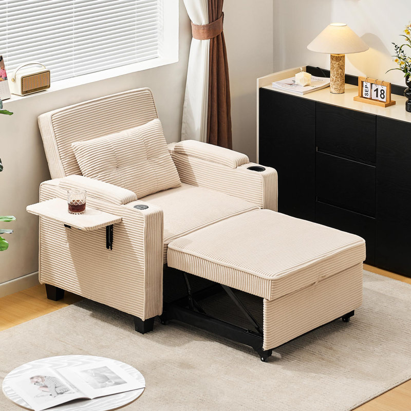 Corduroy Sofa, Cream