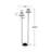 58.26" Matte Black Twin-Head Floor Lamp