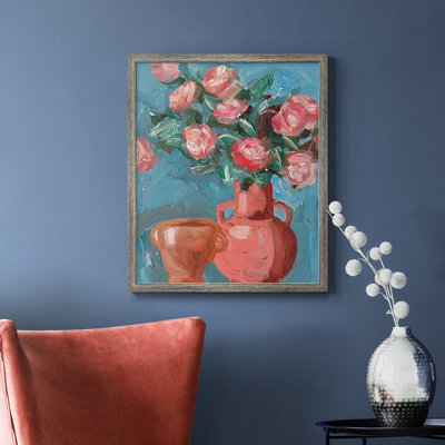 Rosa Blooms I Premium Framed Canvas - Ready to Hang