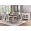 Table rectangulaire transitionnelle - blanc antique et chêne, 6-1461172946