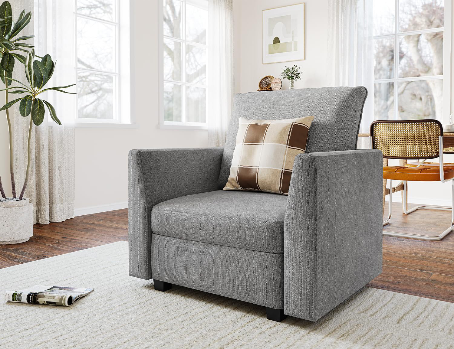 ZACOO Middle Module Seat For Modular Sectional Sofa With Storage