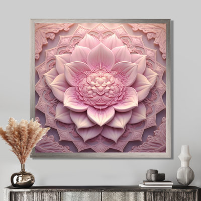 Mandala délicat de lotus rose I - Boho Mandala