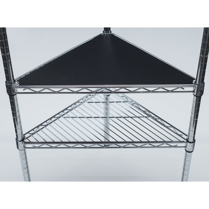 Doublure de tablette triangulaire en PVC, H 0,125 po x l 24 po x P 24 po, Noir