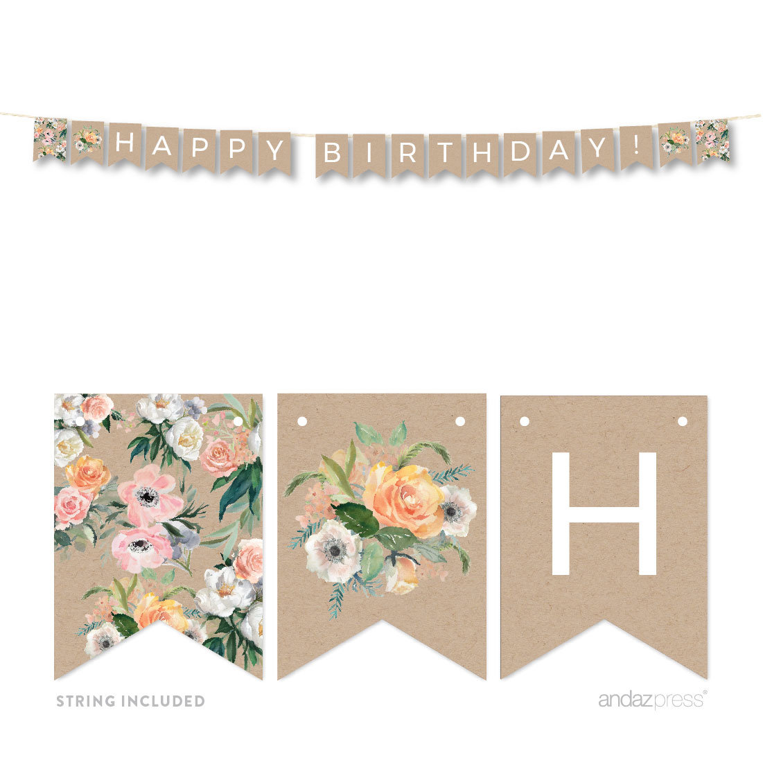 the-party-aisle-happy-birthday-hanging-pennant-banner-wayfair for Free Printable Floral Happy Birthday Banner The Party Aisle™ Happy Birthday Hanging Pennant Banner | Wayfair for Free Printable Floral Happy Birthday Banner
