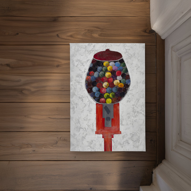 Chewing Gum Dispenser - Retro Red Door Mat for Home Decor