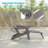 4pcs Folding Adirondack Chair with Retractable Ottoman and Cup Holder Adjustable Adirondack Chair with Footrest Set-617678345