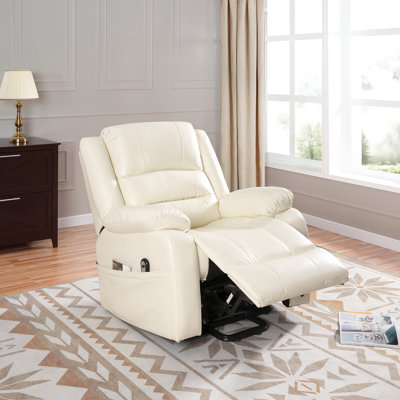 Faux Leather Lift Assist Power Recliner