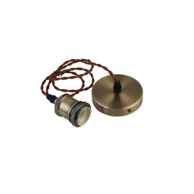 Poughkeepsie Braided Wire Suspension Bulb Holder and Ceiling Rose