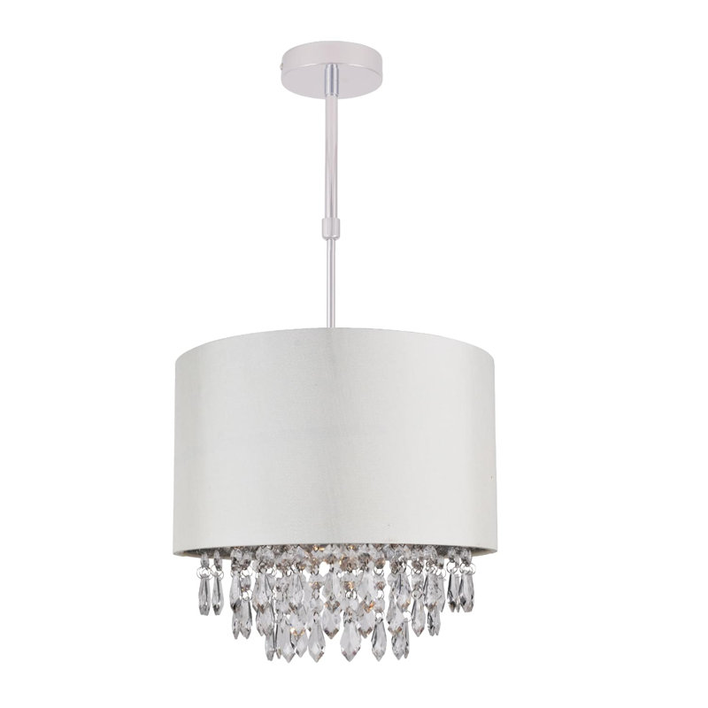 Largent 1 - Light White Single Pendant, Cream, 20" H x 30" W x 30" D