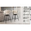 Ensemble de tabourets de bar 26 po en lin tissé avec 2 chaises seulement, sans les tables-1536366612