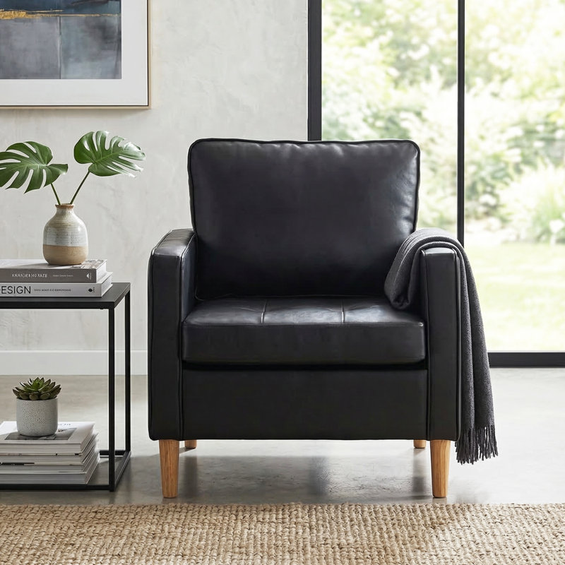 Huffins Faux Leather Armchair