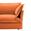 Chenille 2 orange avec coussin rembourré, housse amovible, confortable pour les espaces de vie minuscules, housse en chenille moderne à coutures subtiles et élégante, rembourrage profond de haute qualité,