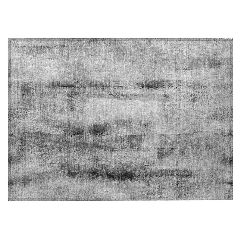 2' X 3' Gray Washable Non Skid Indoor Outdoor Area Rug