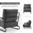 Accent Chair, Upholstered Reading Chair, Wooden Armrests Guest Chair-1836478680