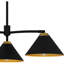 Lustre noir mat à 3 lumières Alterma
