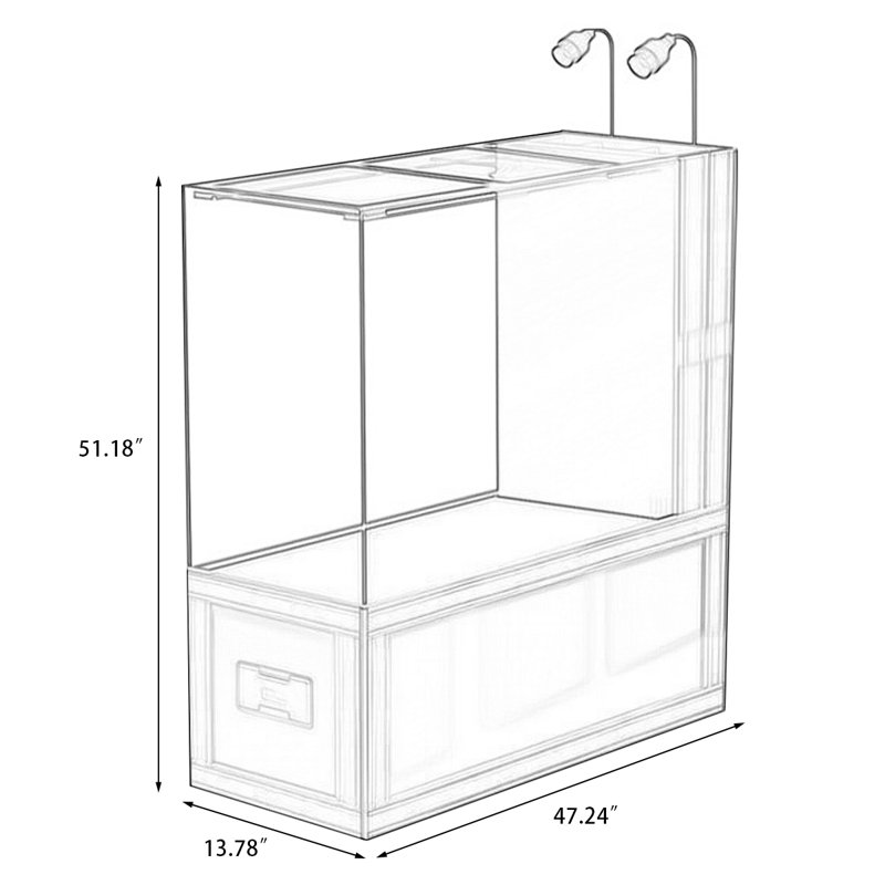 Aquarium 65-75 gallons, 47.24, White